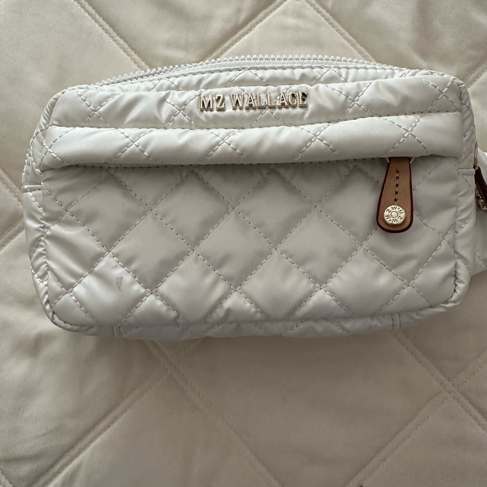 MZ Wallace White Quilted Crossbody Bag